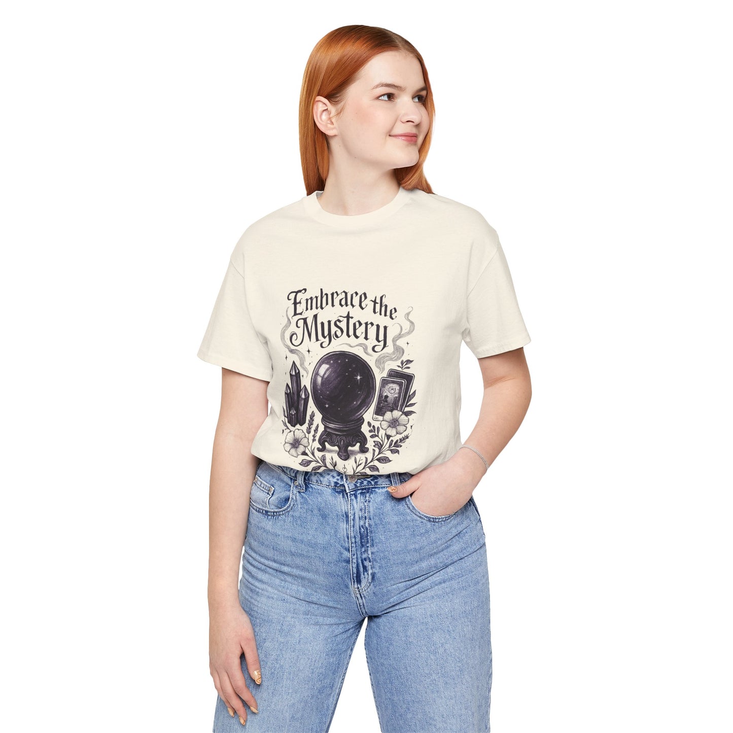 Embrace the Mystery Unisex Jersey Short Sleeve Tee