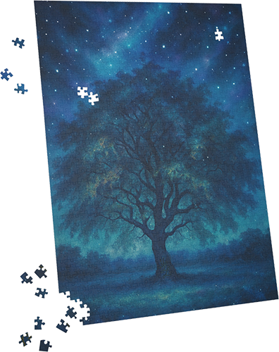 Starry Night Tree Puzzle