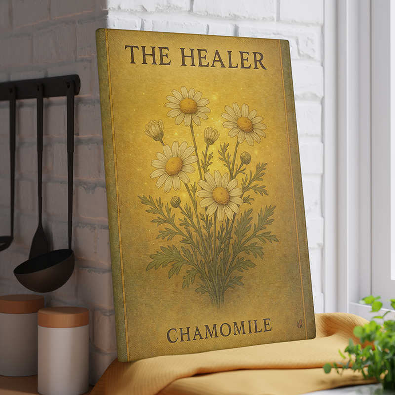 The Healer, Chamomile Tempered Glass Cutting Board