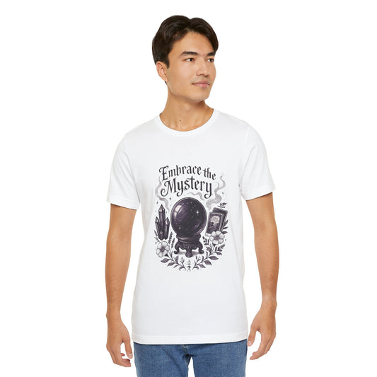 Embrace the Mystery Unisex Jersey Short Sleeve Tee