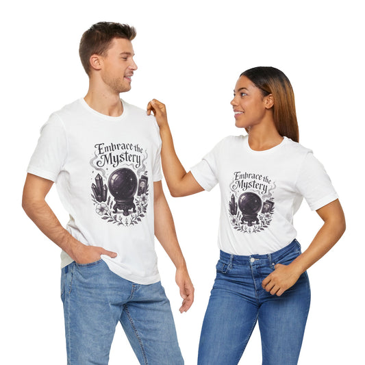 Embrace the Mystery Unisex Jersey Short Sleeve Tee