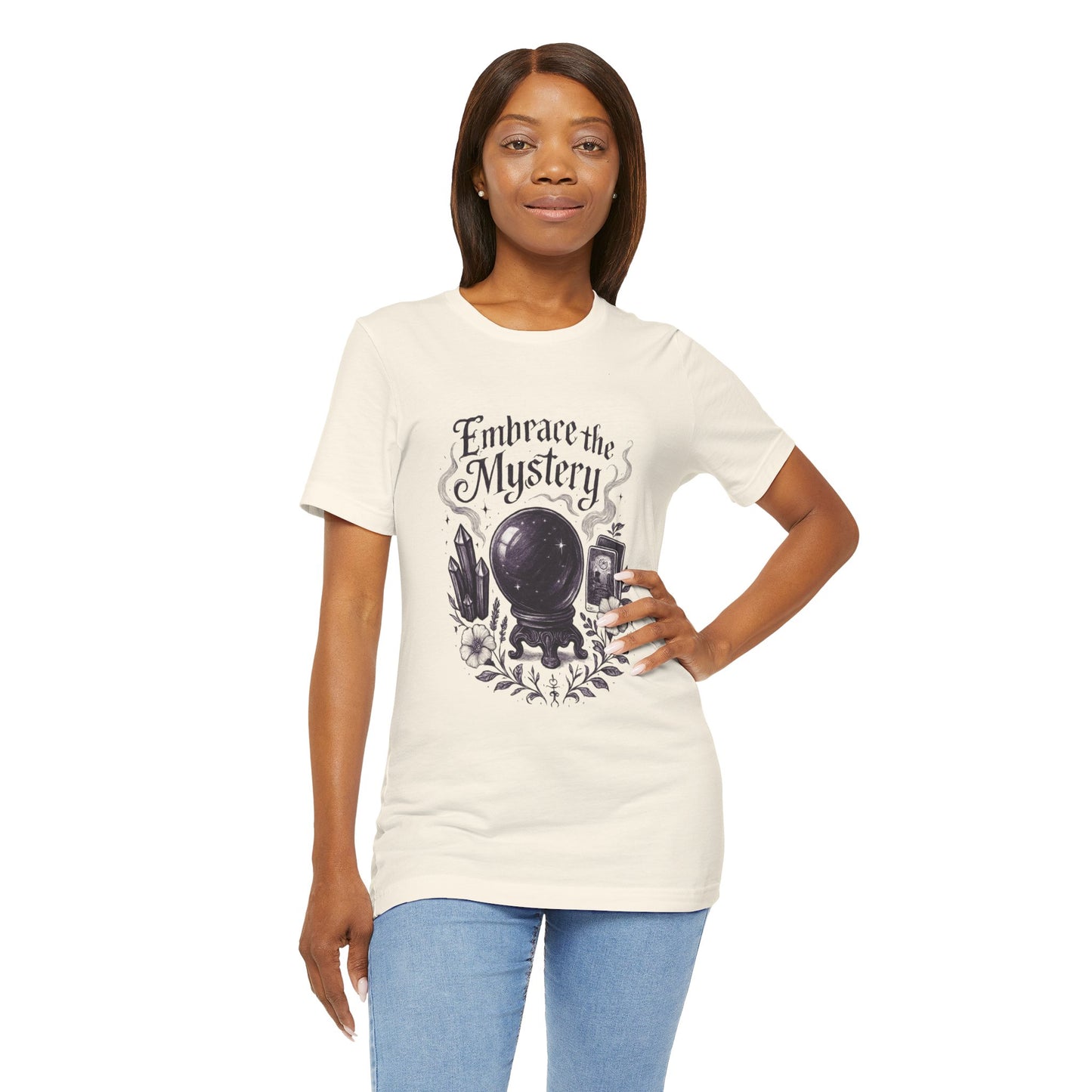 Embrace the Mystery Unisex Jersey Short Sleeve Tee