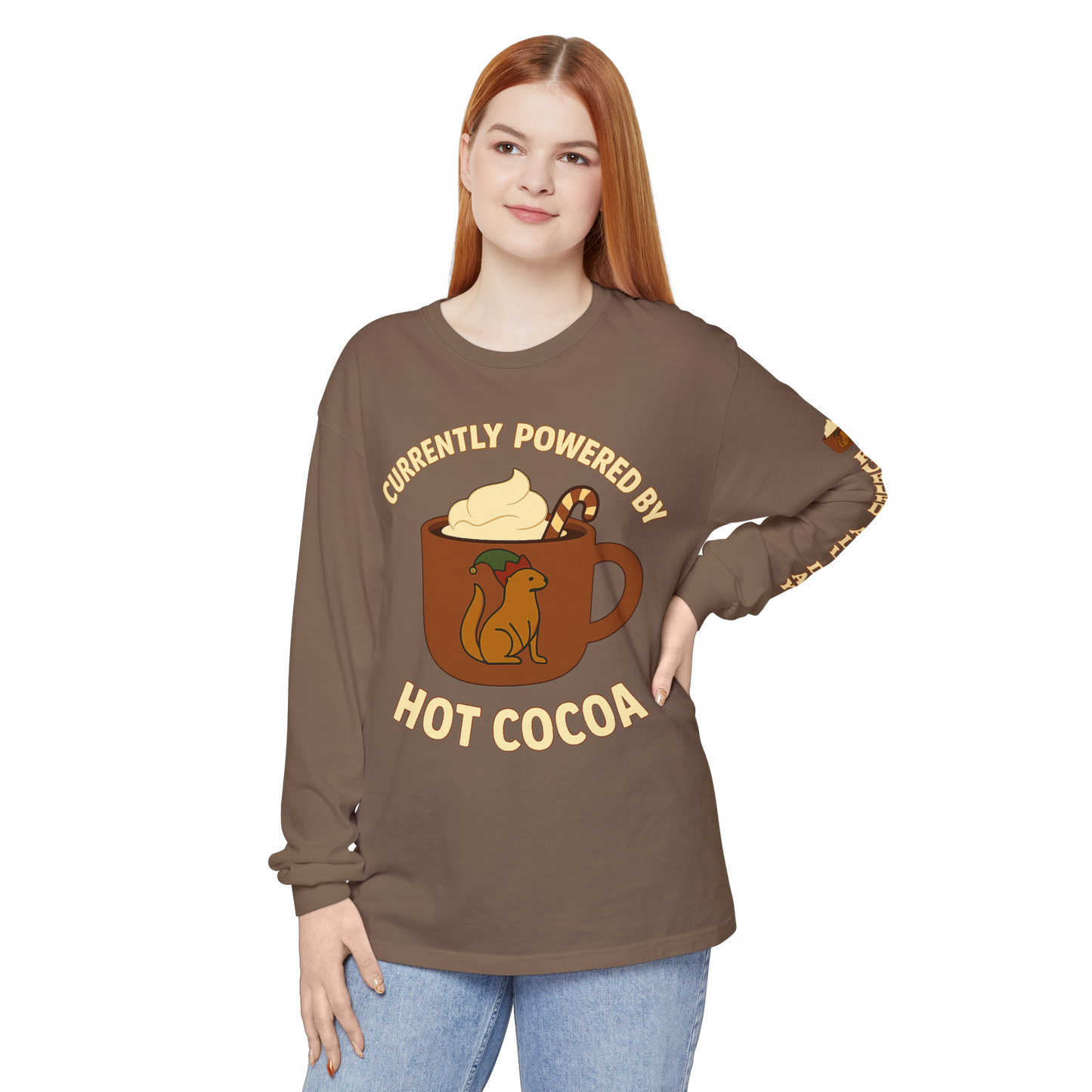 Powered by Cocoa - Long Sleeve Holiday Shirt