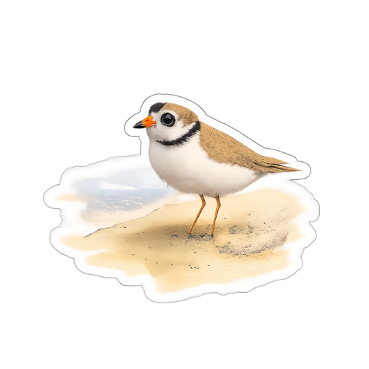 Pippin the Plover, Matte Vinyl Die-Cut Sticker