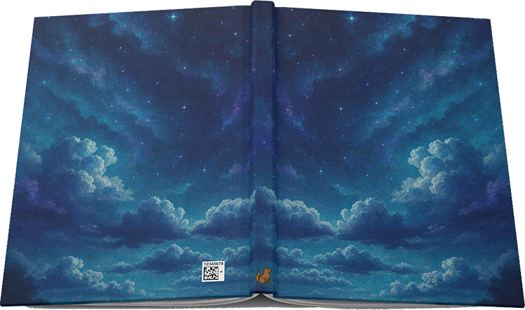 Aquarian Skies Hardcover Journal, Ruled Line